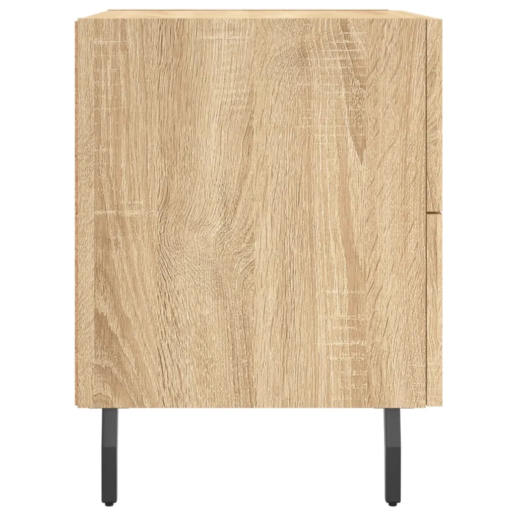 Comodini 2 pz-Set di 2 Tavolino da notte Rovere Sonoma 40x35x47,5 cm in Legno Multistrato 831543