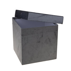 Set 2 Scatole Quadrate in Velluto H 265 cm