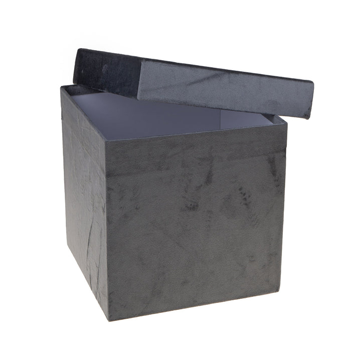 Set 2 Scatole Quadrate in Velluto H 265 cm