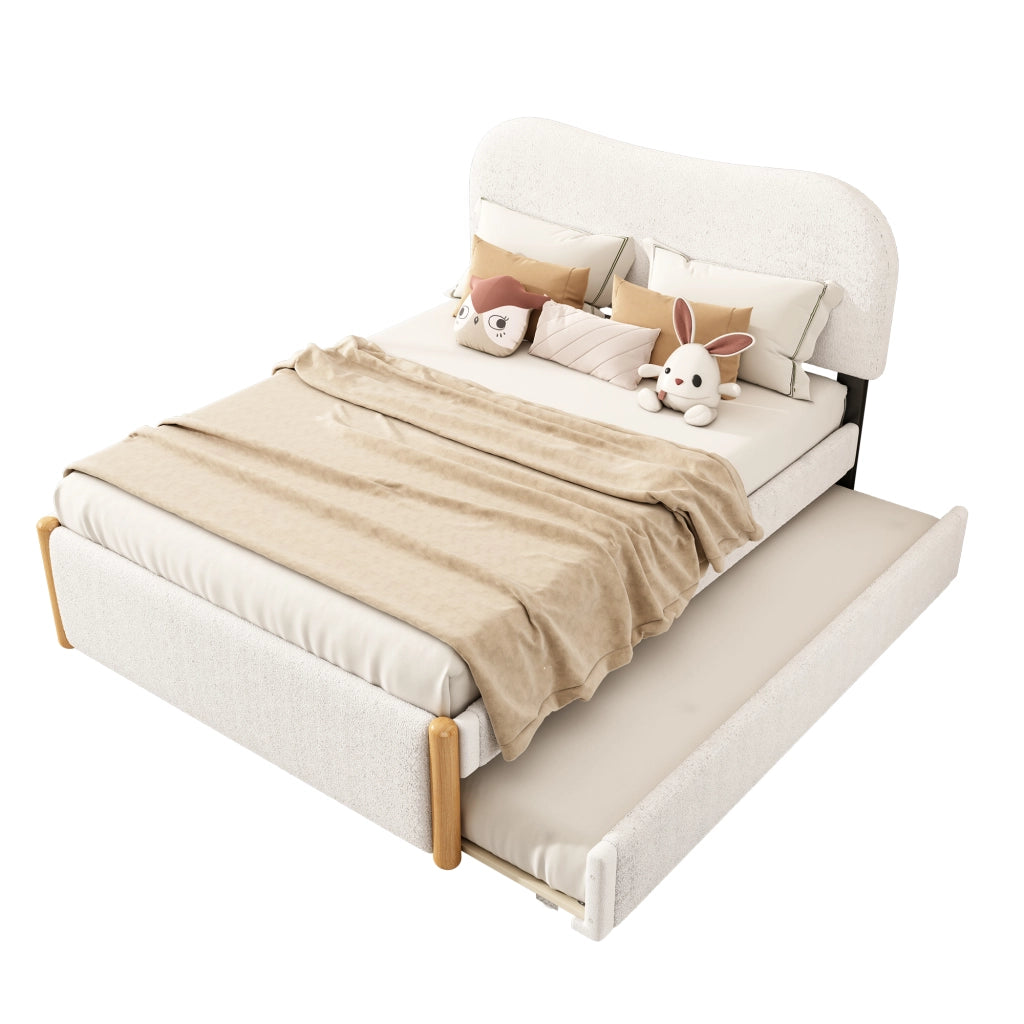 letto imbottito plush bianco 140 x 200 cm