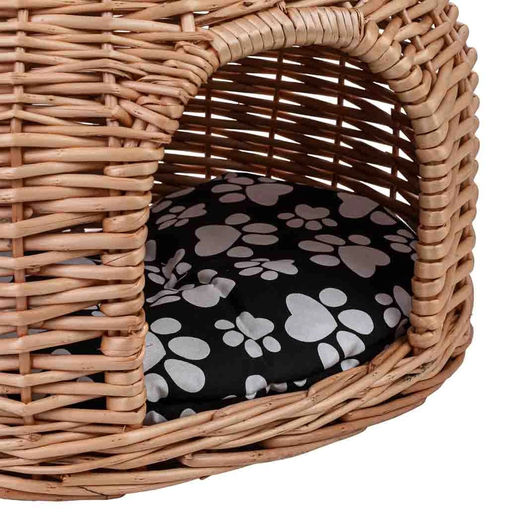 Cuccia in vimini per animali 43x33x33h cm