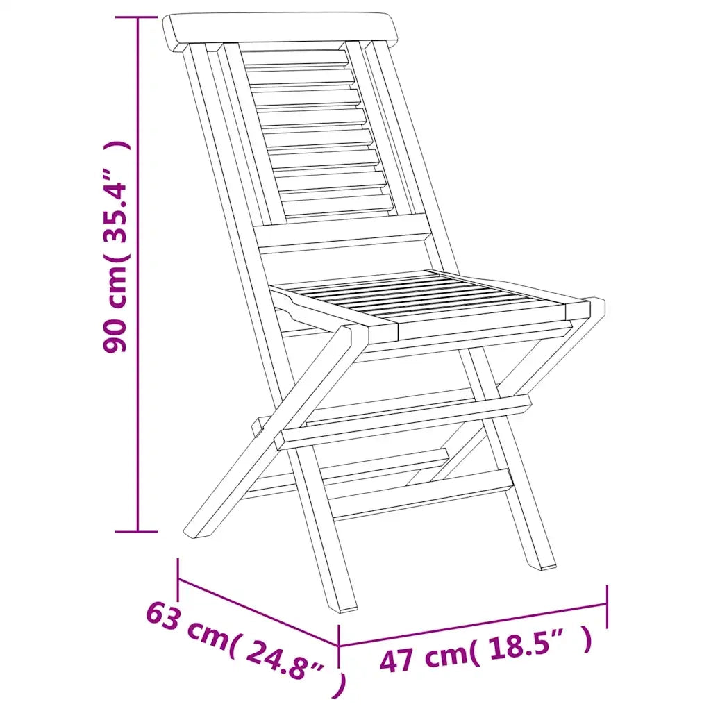 Set da Pranzo per Giardino 5 pz in Legno Massello di Teak 3154999