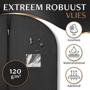 3 Borse di Viaggio Premium con Tasca per Scarpe - [120x60cm] - Materialetto Ottimizzato con Densità di 120 gsm - Borsa di Viaggio di Alta Qualità per Abito, Giacca e Gonna - Borsa di Viaggio Respirante per Viaggi