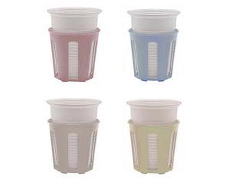 1blister fermabicchiere monouso in plastica colori assortiti - ø cm.6,5 blister pz.6 cod:ferx.fer257763