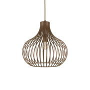 Sospensione Industrial-Minimal Onion Metallo Coffee 1 Luce E27 D38Cm