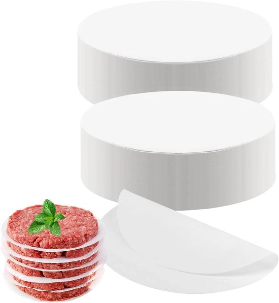 1500 pezzi di carta per hamburger, carta da separazione, carta antiaderente per grigliare e cuocere hamburger e cheeseburger, diametro 11 cm