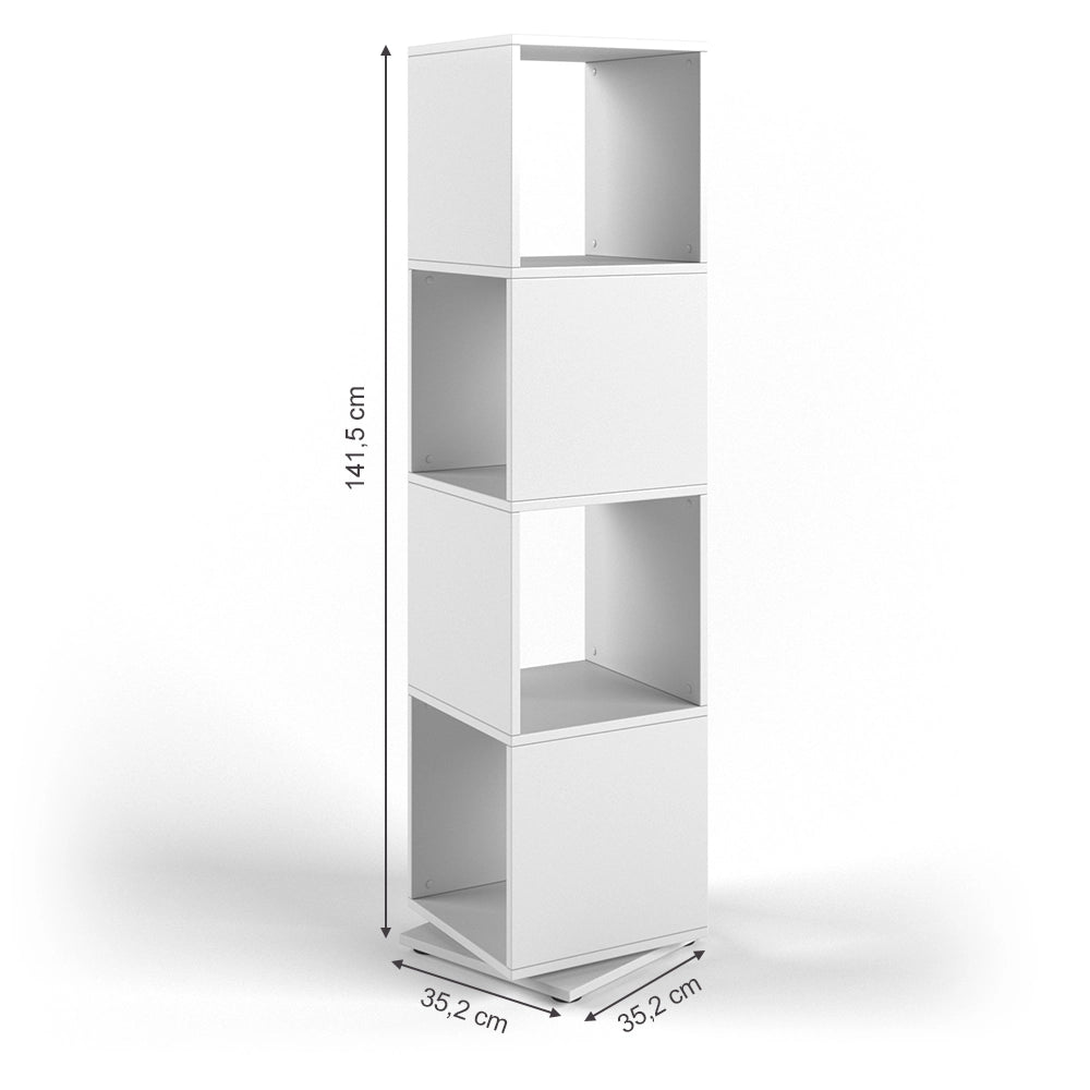 Vicco Scaffale girevole Bianco 35.2 x 144.2 cm