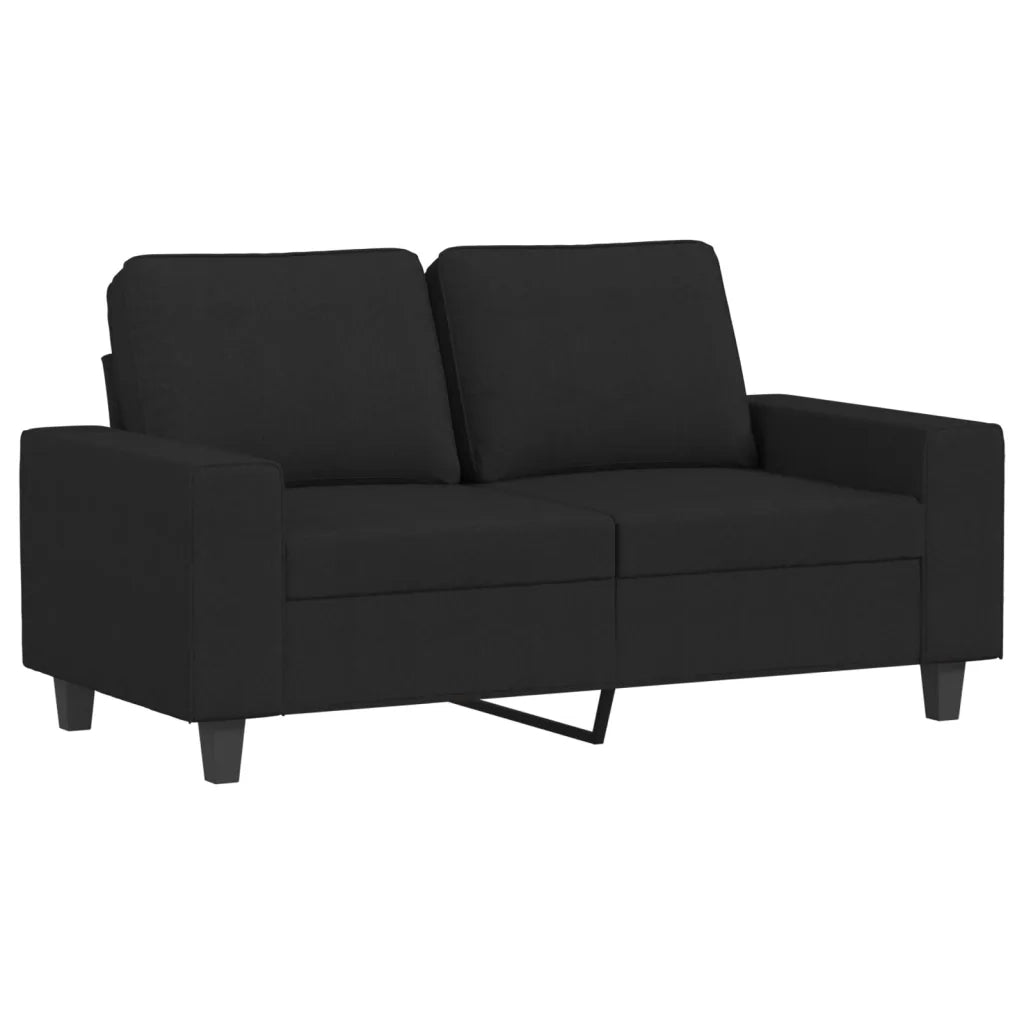 Divano a 2 Posti Nero 120 cm in Tessuto 359387