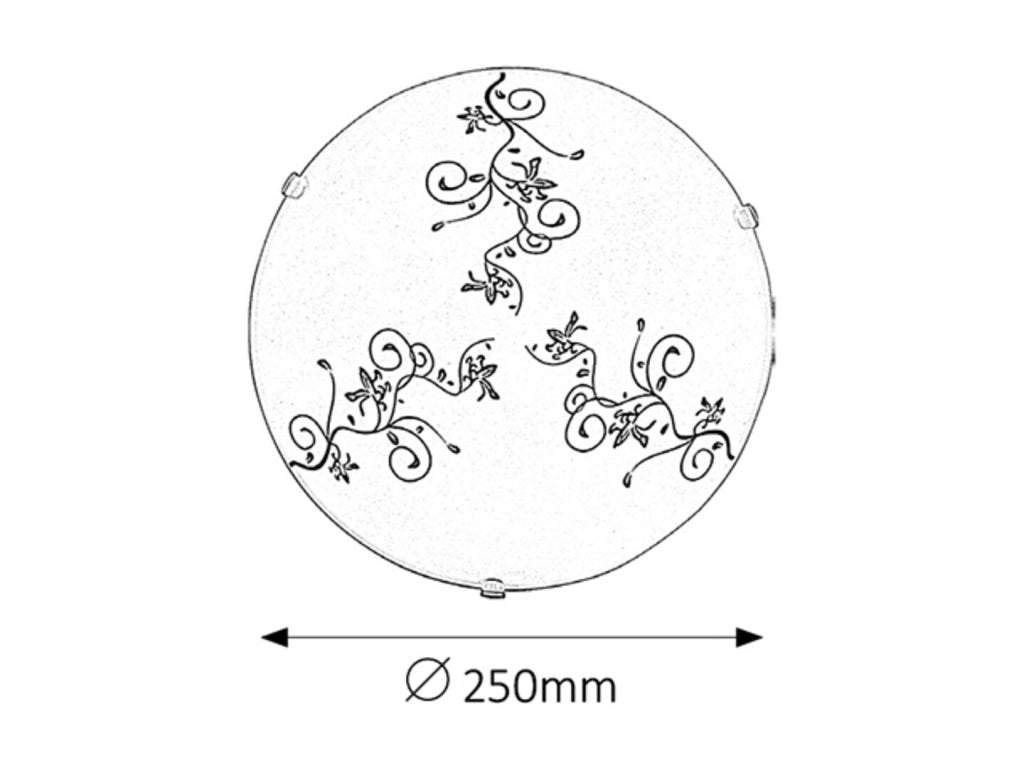 Plafoniera rotonda in vetro bianca 25 cm E27 Rabalux