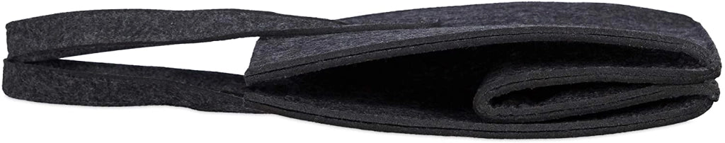 Cesto porta legna in feltro con 2 manici pieghevole porta riviste 43 cm antracite 13_0002412