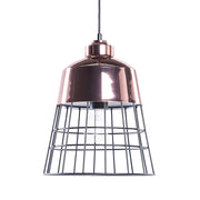 Lampada a Sospensione a 1 Luce da Soffitto Rame stile Industriale