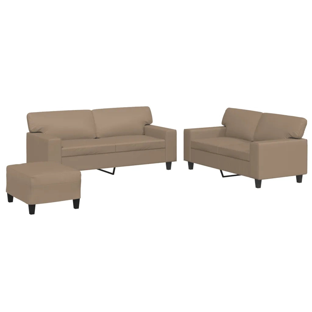 Set di Divani 3 pz Cappuccino in Similpellecod mxl 128161