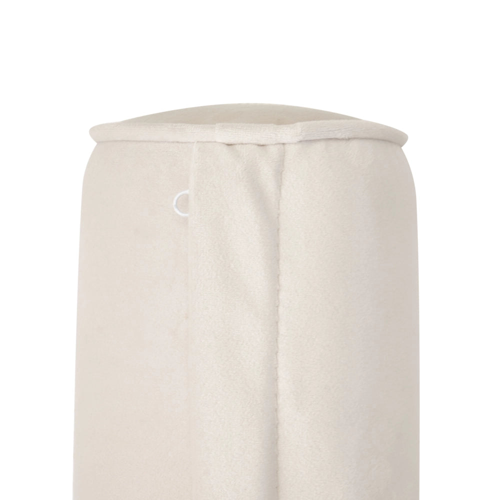 Chaise longue Rivestimento in velluto Beige con contenitore a versione Destra con supporto