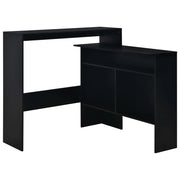 Tavolo da Bar con 2 Piani d'Appoggio Nero 130x40x120 cm 280218