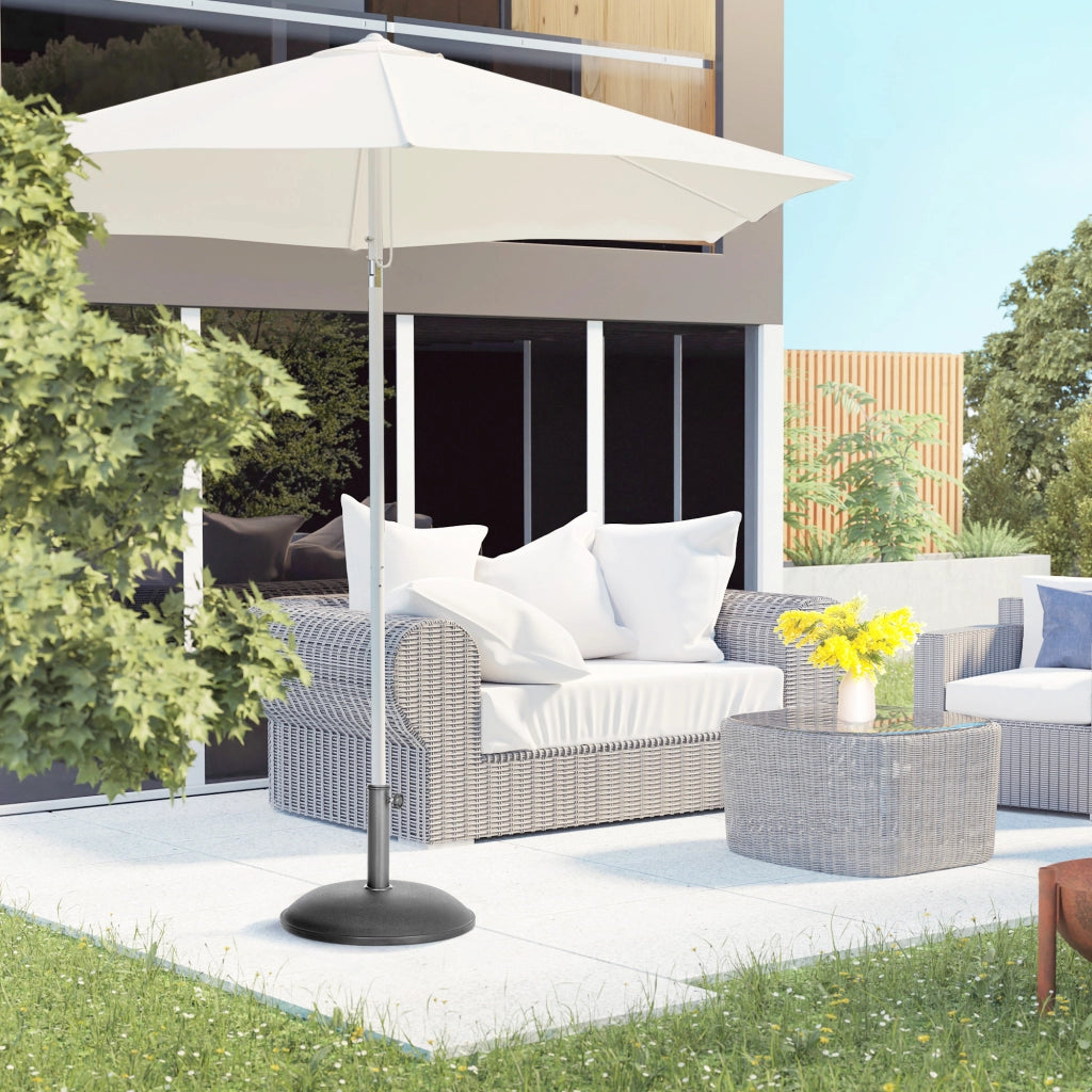 Base per ombrellone rotonda in cemento ¨C zephmum ¨C nero ?49x34.5cm 20kg