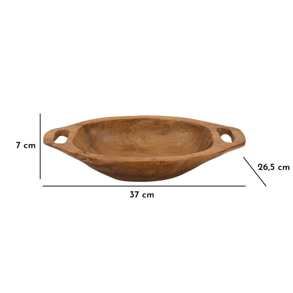 Vassoio Natura 31, Marrone, Legno, 37x26,5x7 cm
