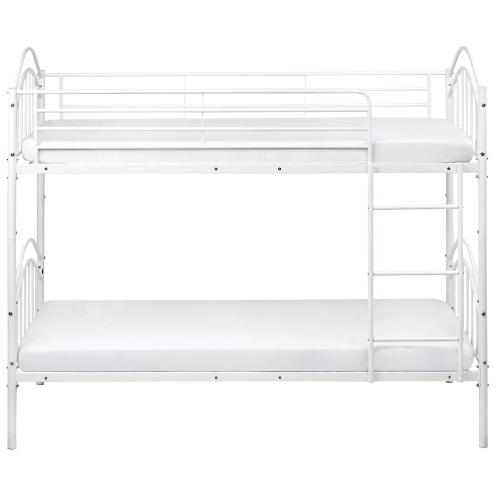 Letto a castello per bambini Camera dei bambini letto alto bianco struttura in ferro 90 x 200 cm