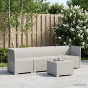 Divano da Giardino a 4 Posti in Stile Rattan PP Bianco 3443852