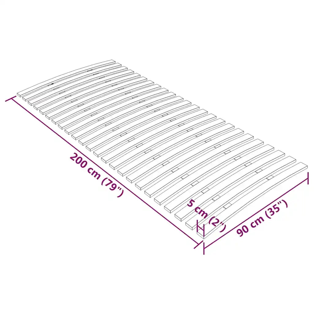 Rete a Doghe con 24 Doghe 90x200 cm