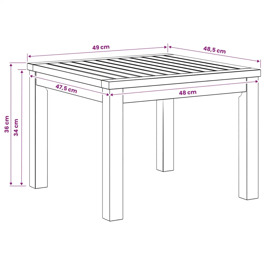 Tavolino da salotto Bianco 50 x 48,5 x 36 cm 901698