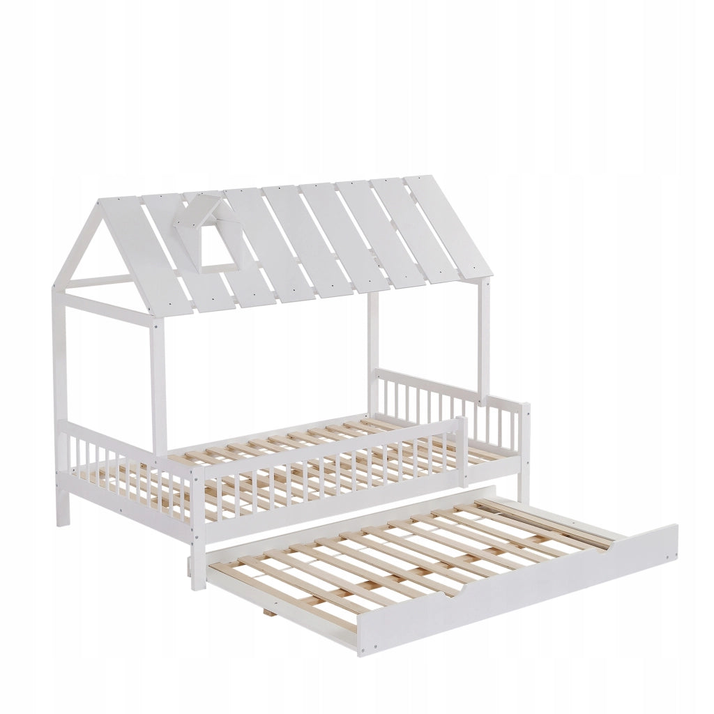 Letto singolo 120x200 - Xylo - Bianco con cassetti e comodino