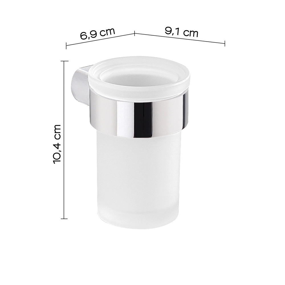 Set portaspazzolini e dosasapone da muro Gedy linea Wizard cromato