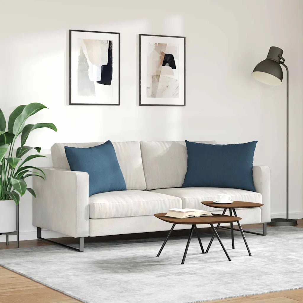 Cuscini da Divano 2 pz | Cuscini per sedie Blu 70 x 50 cm Tessuto