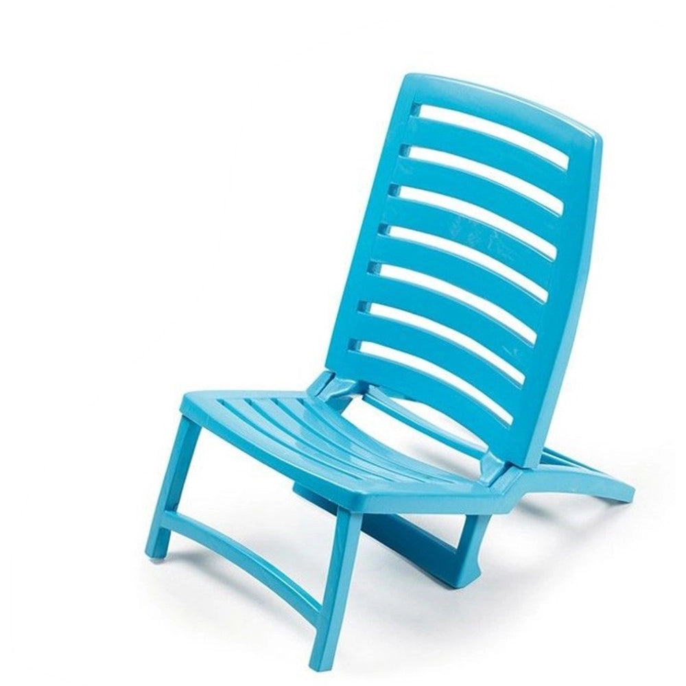 Trade Shop - Spiaggina Sedia Sdraio Spiaggia Design Basso Pieghevole Colorata 42x58xh64 Cm 862869 -