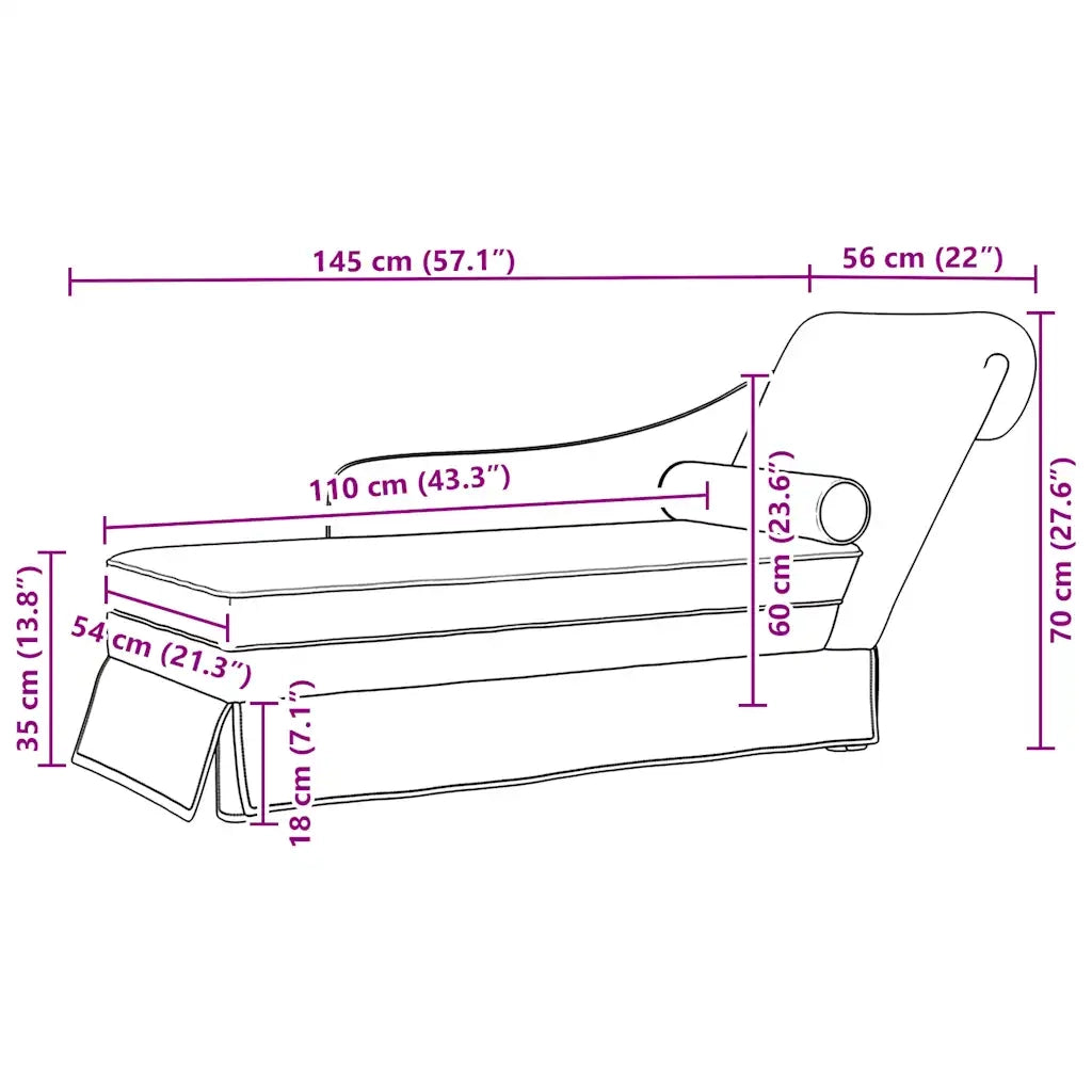 Sdraio con Capezzale e Bracciolo Destro in Velluto Grigio Scuro CFW5425881