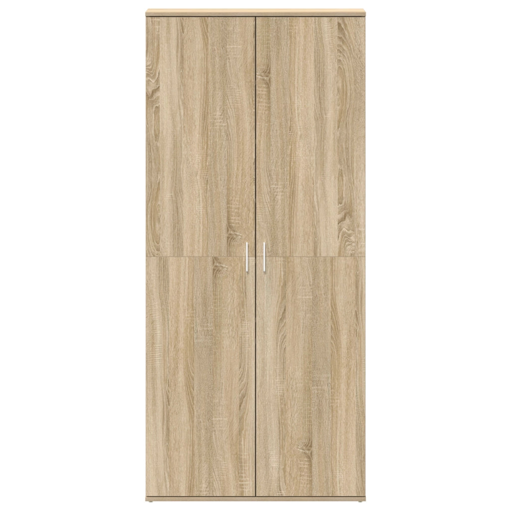 Mobile per Scarpe Quercia Sonoma 80x39x180 cm Legno Ingegnerizzato