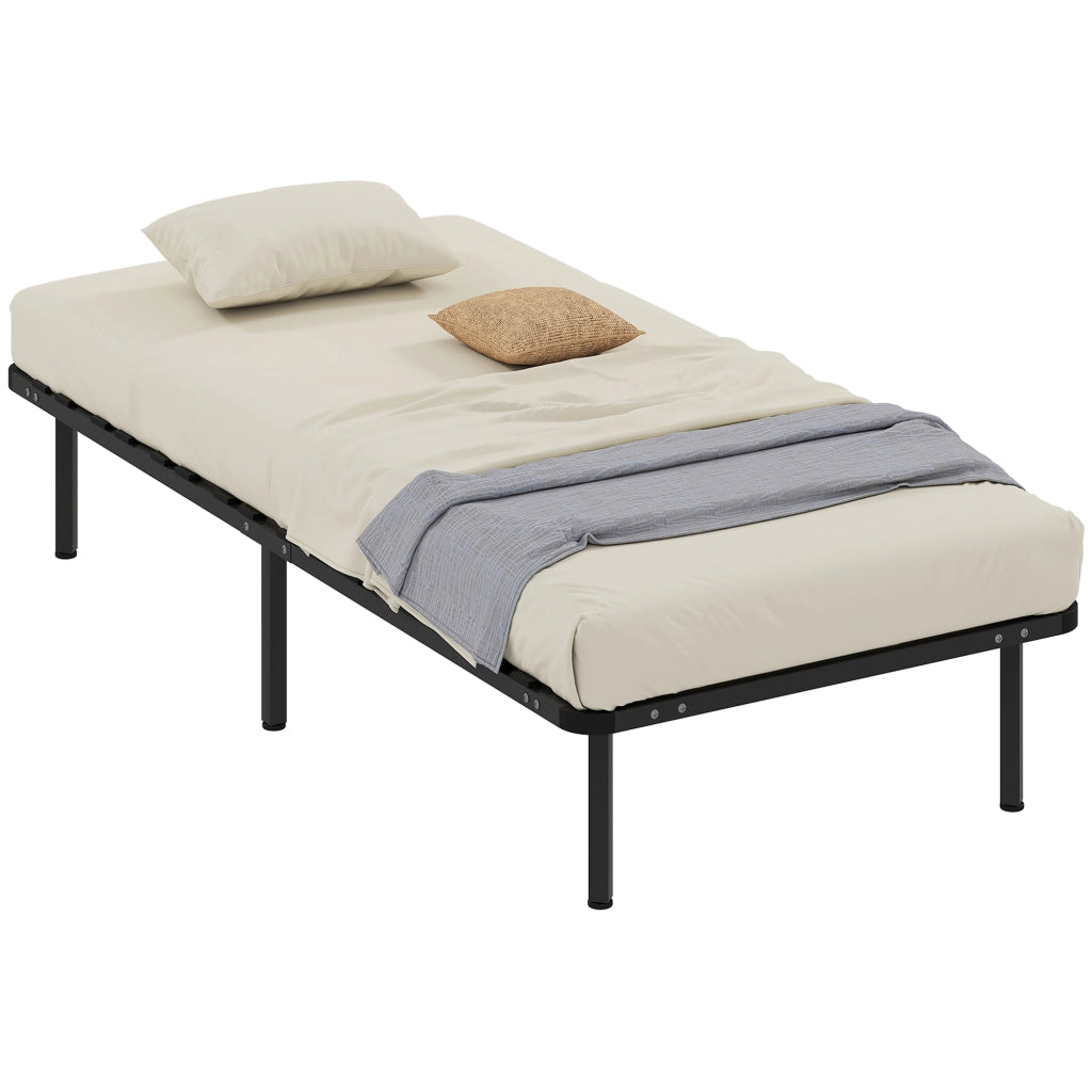 Letto Contenitore 90x190 ¨C Zephmum ¨C Legno Massello Nero 350 kg