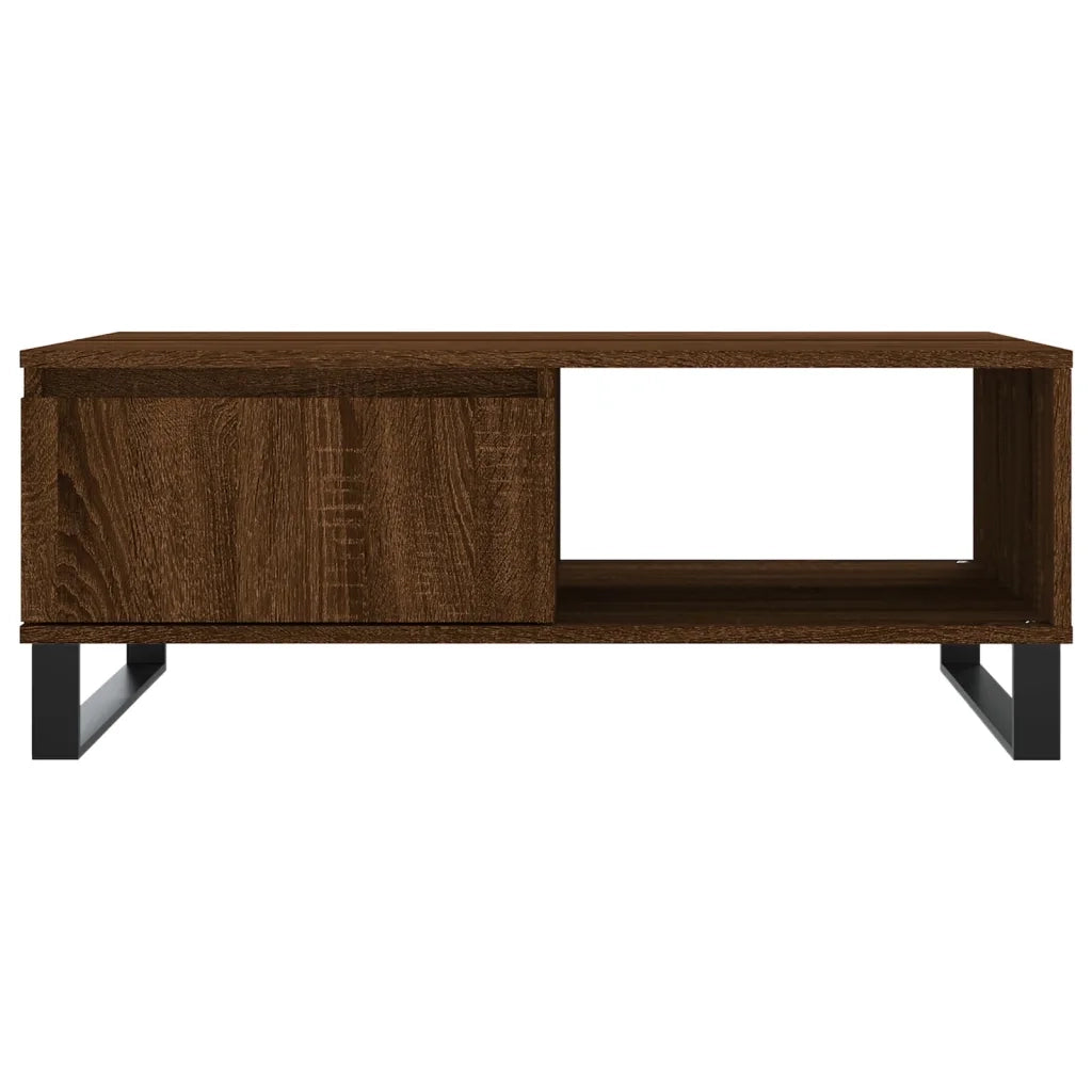 Tavolino da Salotto Rovere Marrone 90x60x35cm Legno Multistrato 827075