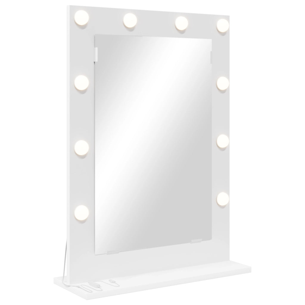 Specchio da Toeletta con Luci LED Bianco 70x50x18 cm