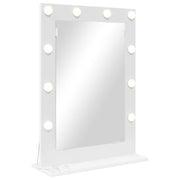 Specchio da Toeletta con Luci LED Bianco 70x50x18 cm