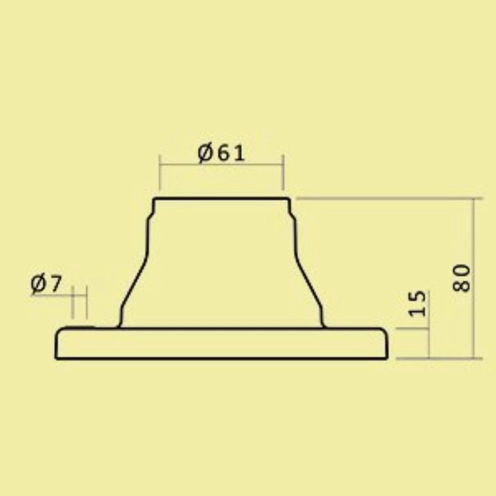 Acrilux 50023 base nera Ø60 mm per pali illuminazione esterni h fino a 150 cm