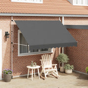 Tenda da Sole Retrattile Manuale-Tenda parasole per Patio 300 cm Antracite