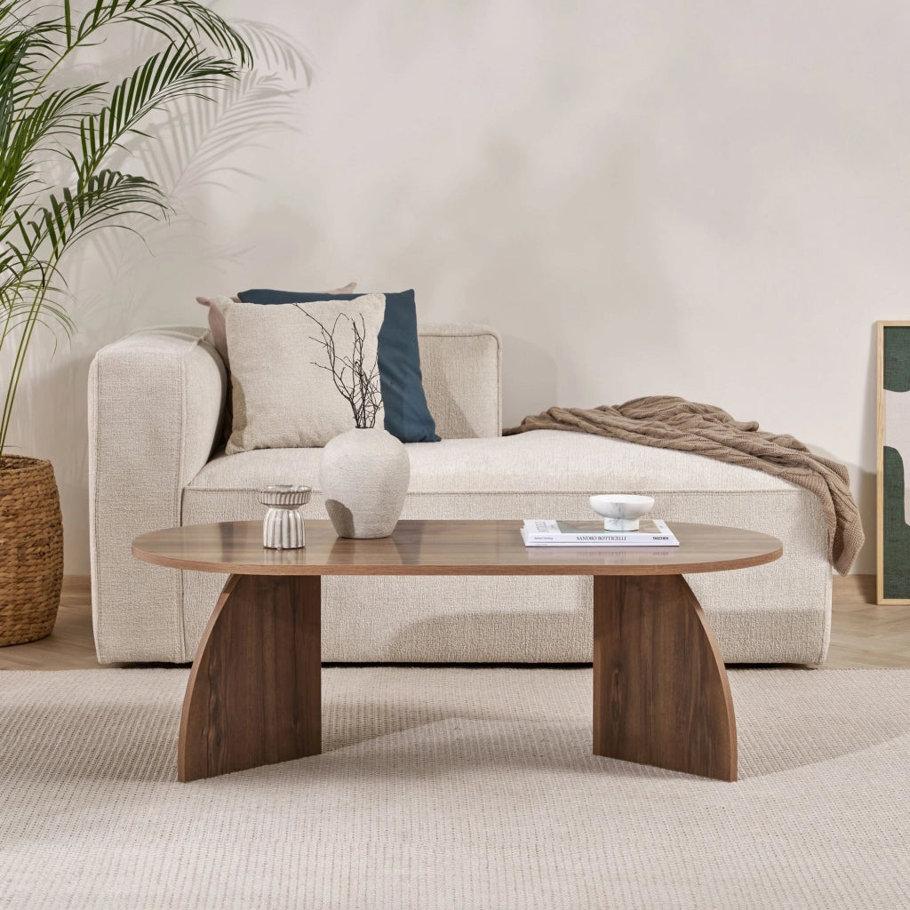 Tavolino in legno "Melina" 120 x 60 x 40 cm - Noce