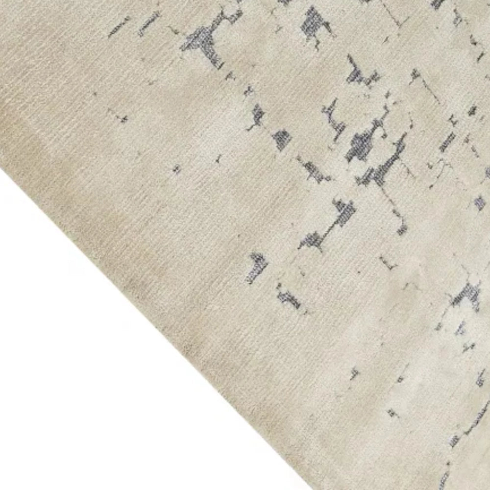 Tappeto per aree Panna Beige Poliestere 300 x 400 cm Motivo effetto invecchiato Tinta unita Tappeto da salotto moderno e minimalista