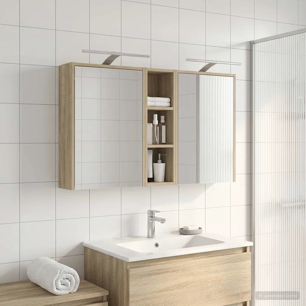 Set di Armadi da Bagno 3 pcs 106 x 16 x 62,5 cm