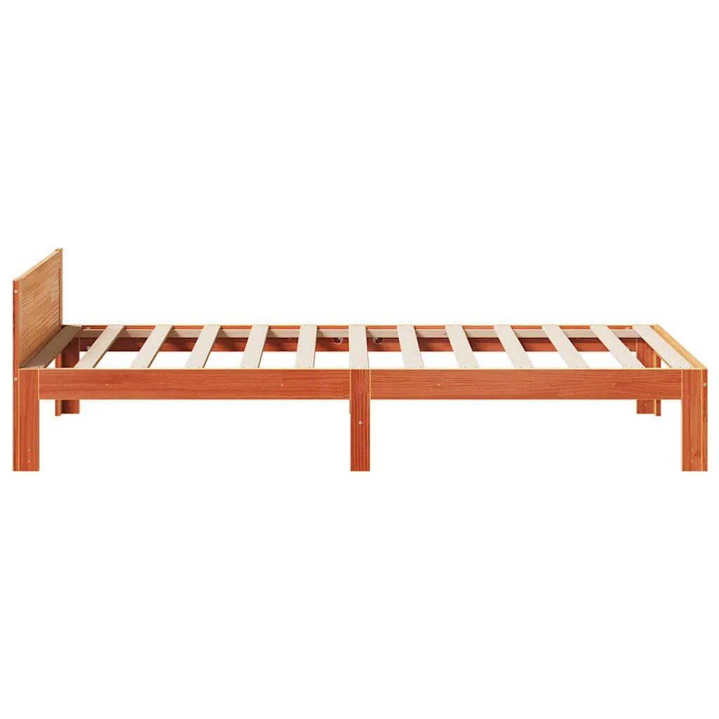 vidaXL Letto senza Materasso Marrone Cera 80x200 cm Legno di Pino