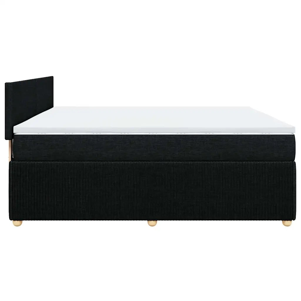 Giroletto a Molle con Materasso Nero 180x200 cm in Tessuto 3287530