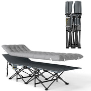 Letto da campeggio pieghevole con materasso ¨C zephmum ¨C 185x68x37 cm grigio chiaro