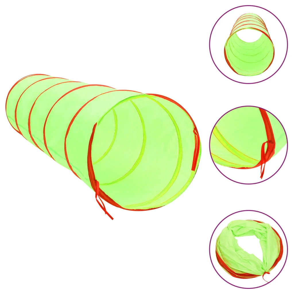 Tunnel gioco per bambini con 250 palline 175 cm poliestere verde 02_0005172