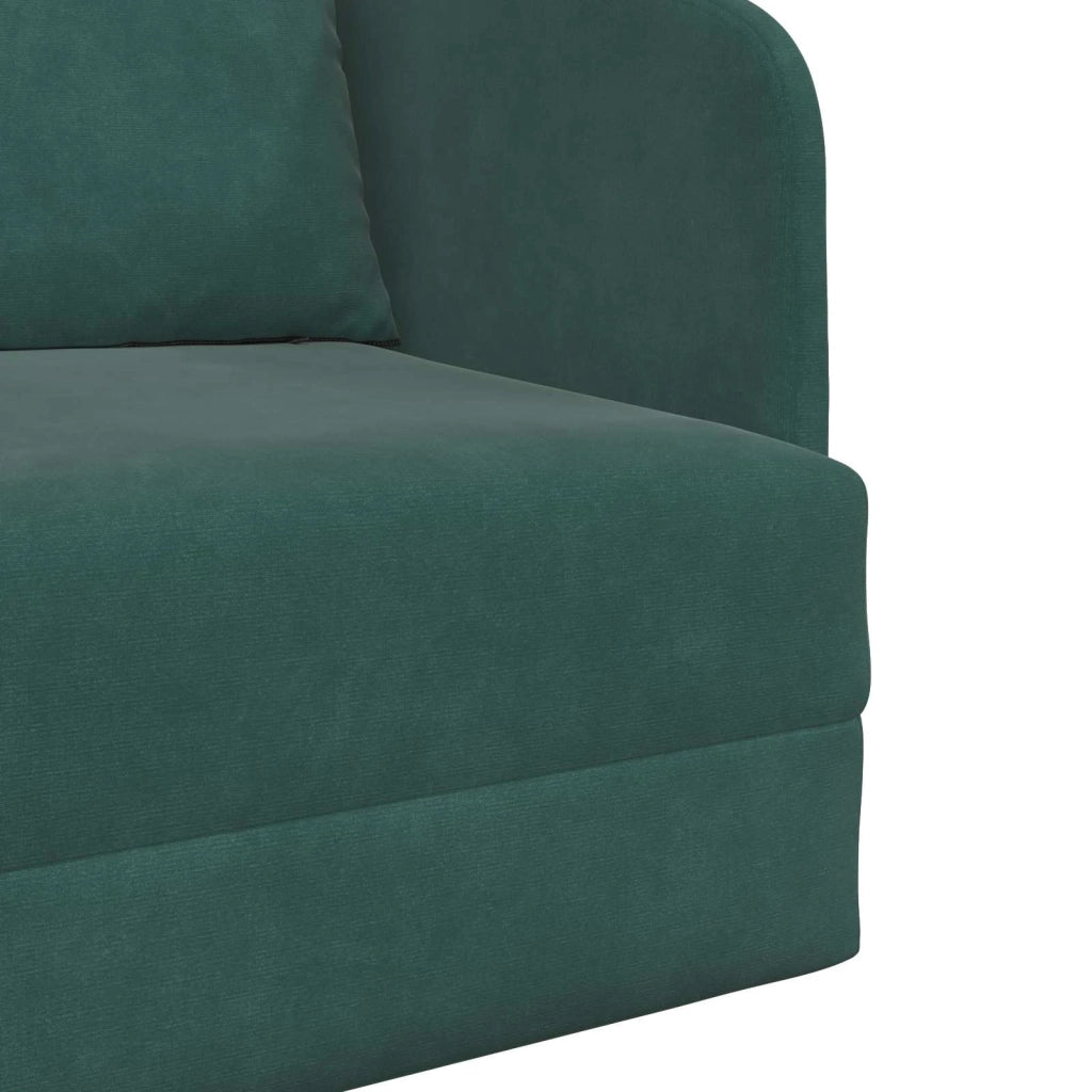 Divano letto | Sof¨¤ letto | Letto singolo Verde Scuro 65 x 80 x 83 cm Velluto