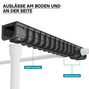 Canale di scolo 1m con griglia per scarico acqua 25t Canaletta di drenaggio