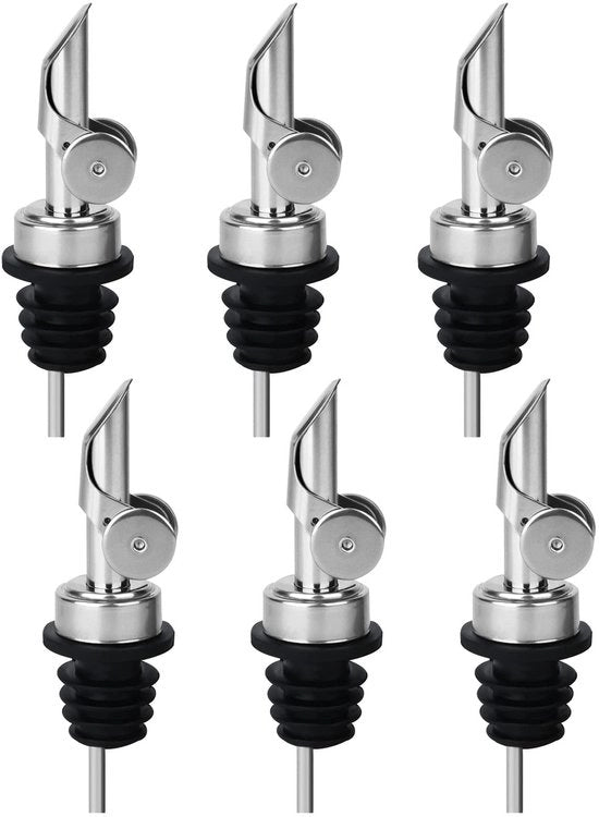 Set di 6 ciotole di dono automaticamente ripiegabili in acciaio inossidabile con stop in silicone food-safe senza fessure