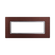 Placca In Alluminio Serie Space 7P Colore Bronzo Compatibile Con Bticino Living Light