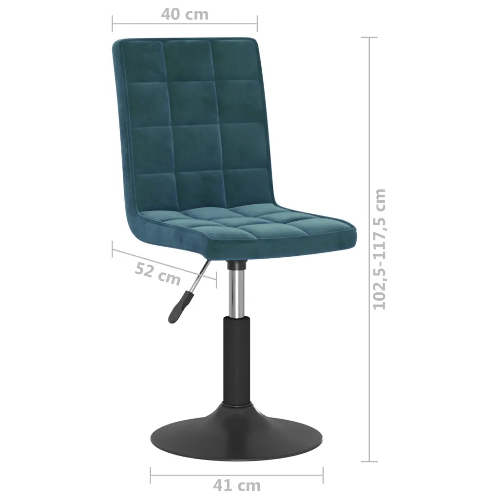 Sedie da Pranzo Girevoli 4 pz Blu in Velluto 3089293