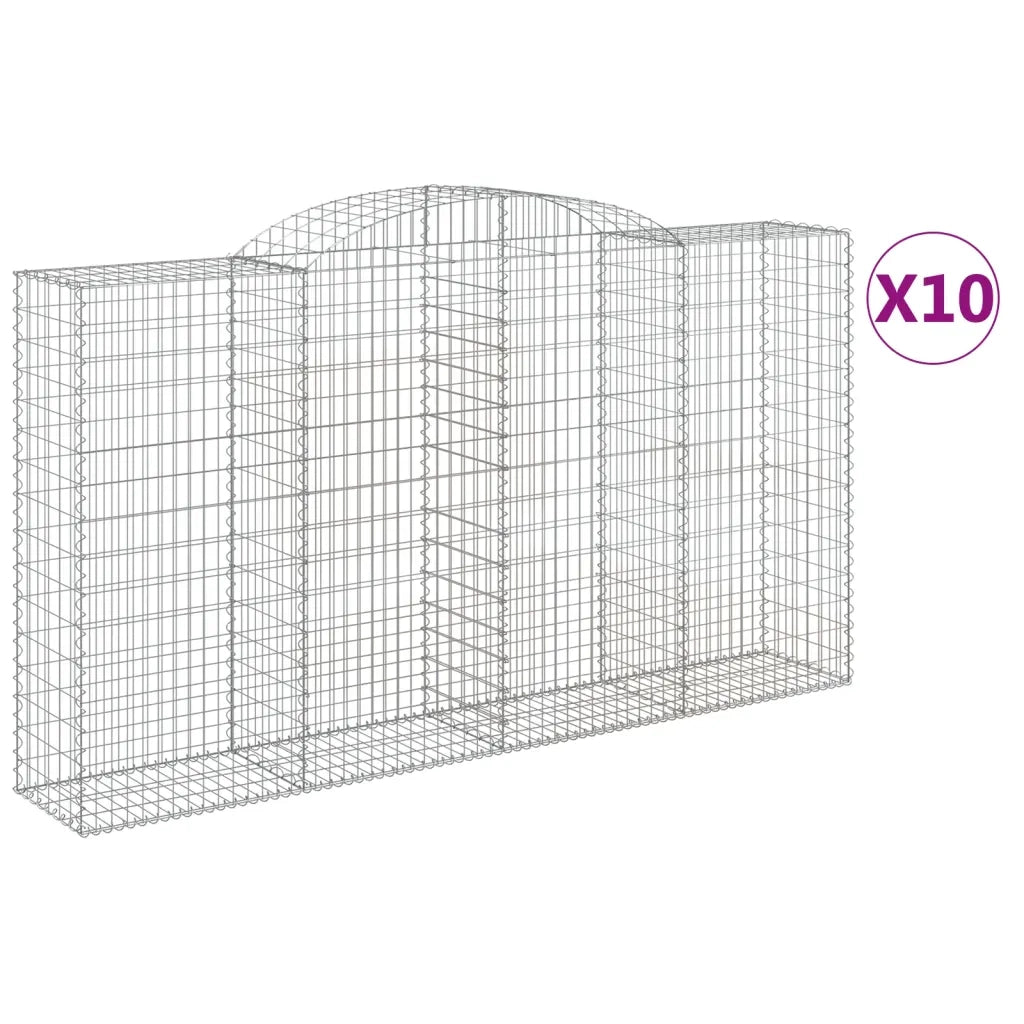 Cesti Gabbioni ad Arco 10 pz 300x50x160/180 cm Ferro Zincatocod mxl 76177