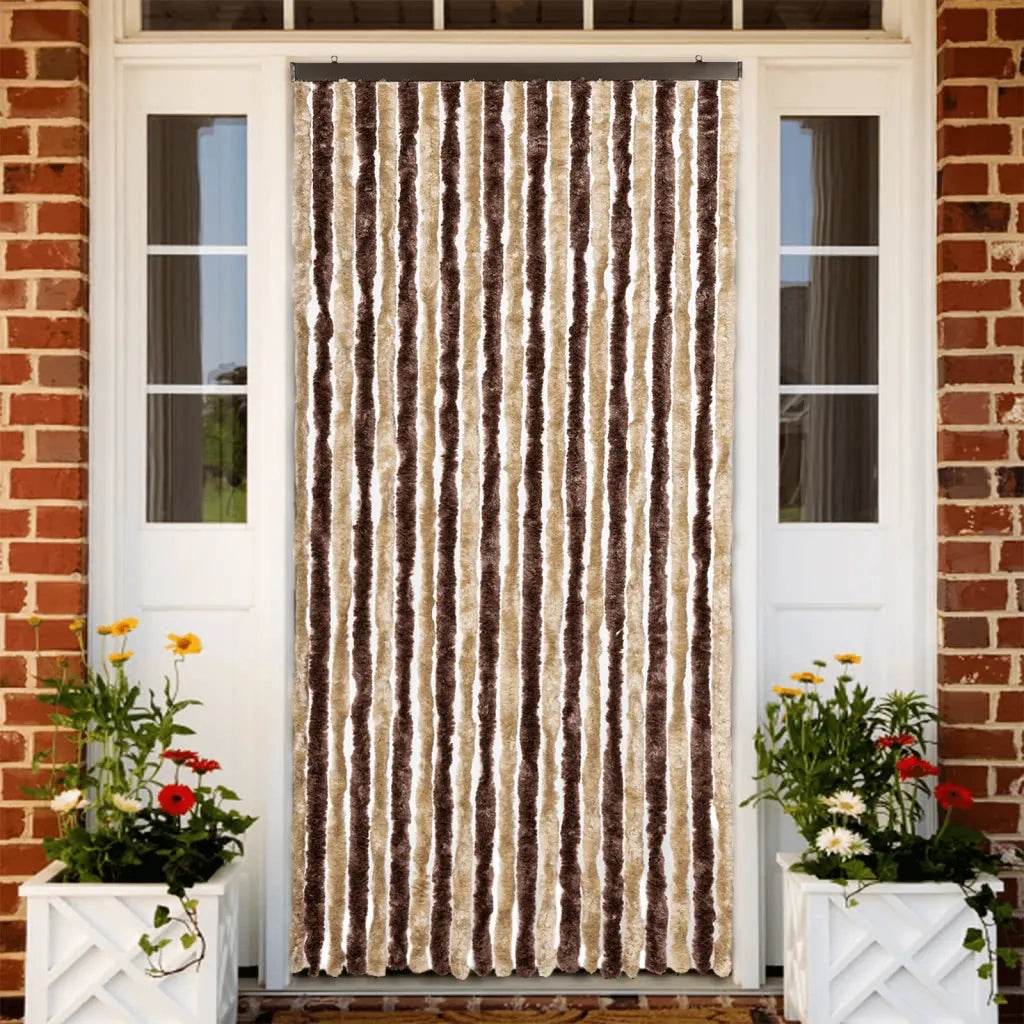 Zanzariera Beige e Marrone Chiaro 90x220cm Ciniglia CFW8207971